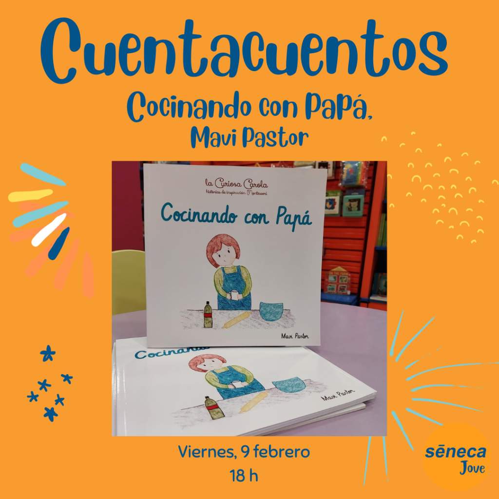 Cuentacuentos de Cocinando con Papá en librería Sèneca Jove
