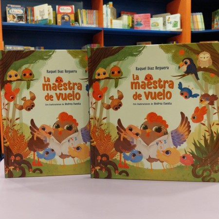 la maestra de vuelo es una cuento para maestras en castellano y valenciano.