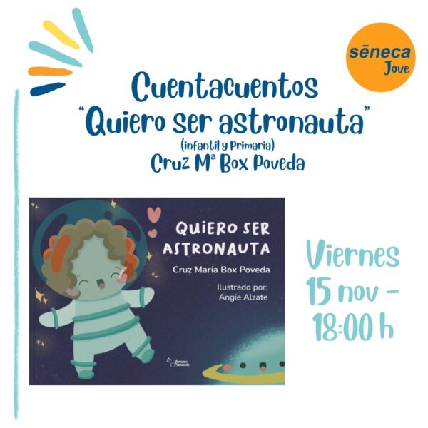 Cuentacuentos astronauta en Sèneca Jove, librería de Elche