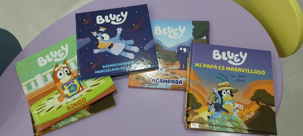Libros de Bluey en la librería de Elche Sèneca Jove