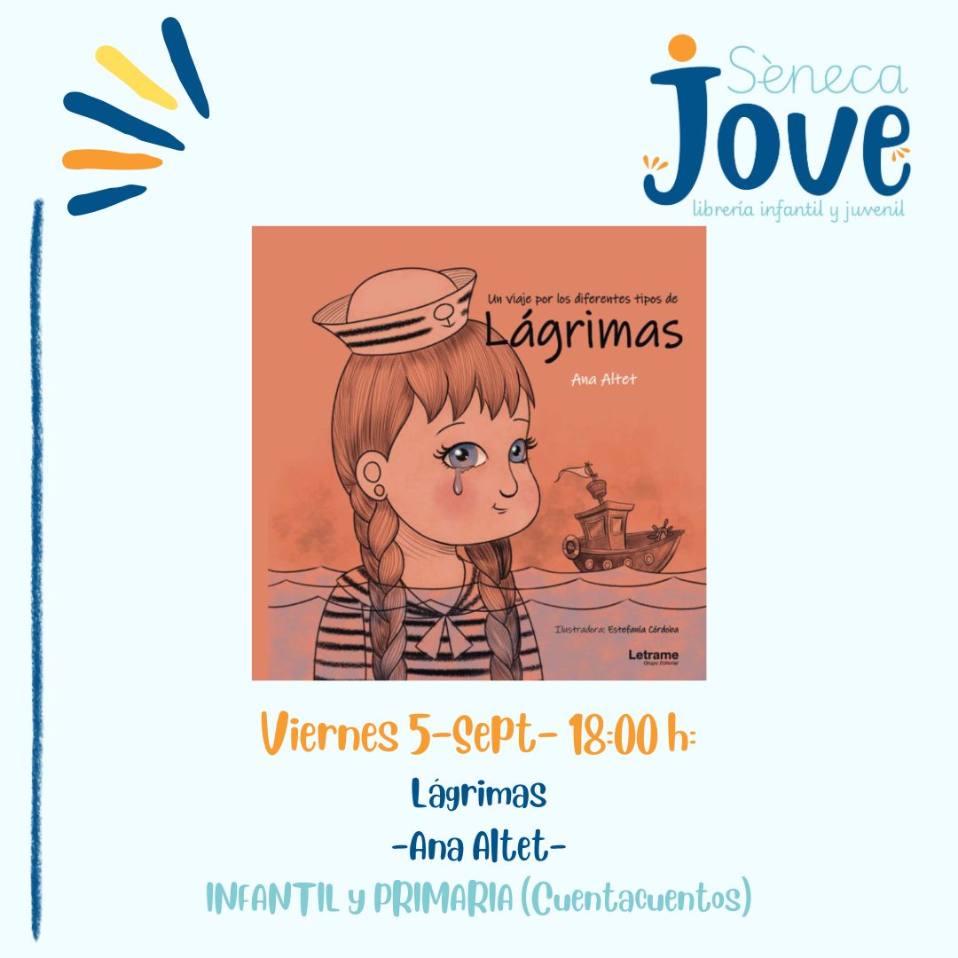 Viernes 5-Sept- 18:00 h: Lágrimas -Ana Altet- INFANTIL y PRIMARIA (Cuentacuentos)