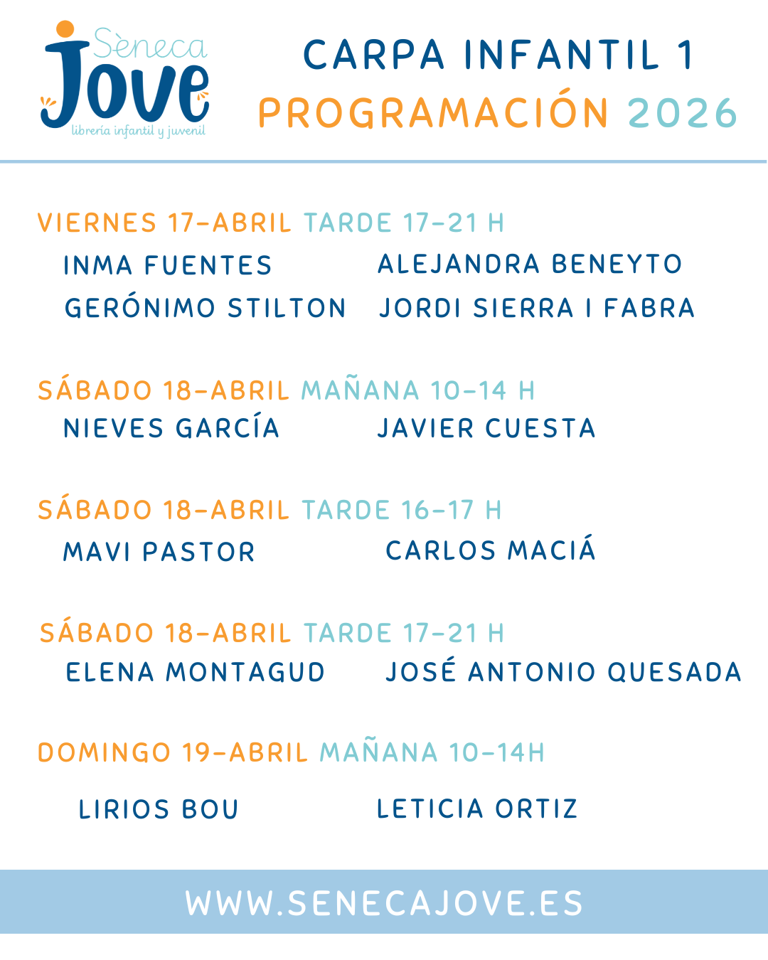 firmas de Sèneca Jove para la feria del libro de Elche 2026